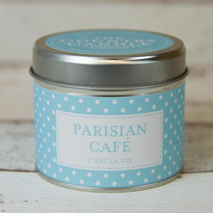 Parisian Cafe Tin Candle - Castle Home Interiors