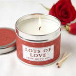 Lots Of Love Tin Candle - Castle Home Interiors