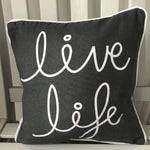 Grey Linen Cushion - Castle Home Interiors