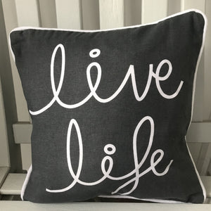 Grey Linen Cushion - Castle Home Interiors