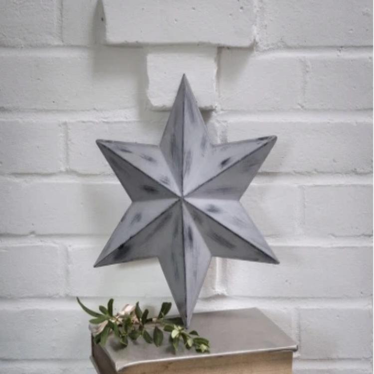 Grey Metal Barn Star - Castle Home Interiors