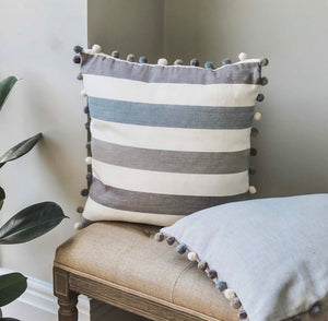 Hampstead Striped Feather Cushion - Castle Home Interiors