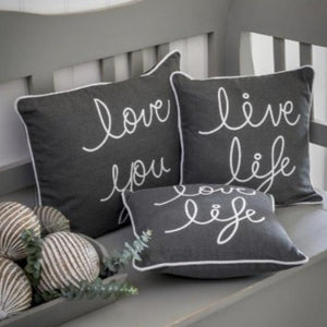 Grey Linen Cushion - Castle Home Interiors