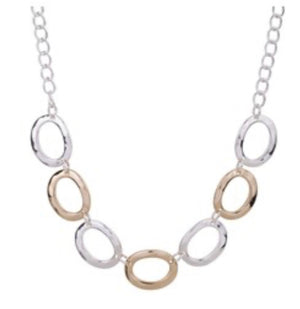 Gold And Silver Short Circle Necklace - Castle Home Interiors