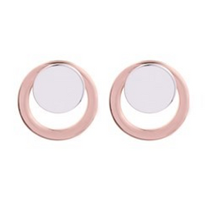 Rose Gold And Silver Stud Earrings - Castle Home Interiors