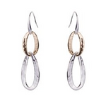 Rhodium Gold And Silver Mixed Metal Earrings - Castle Home Interiors