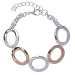 Gold And Silver Circle Bracelet - Castle Home Interiors