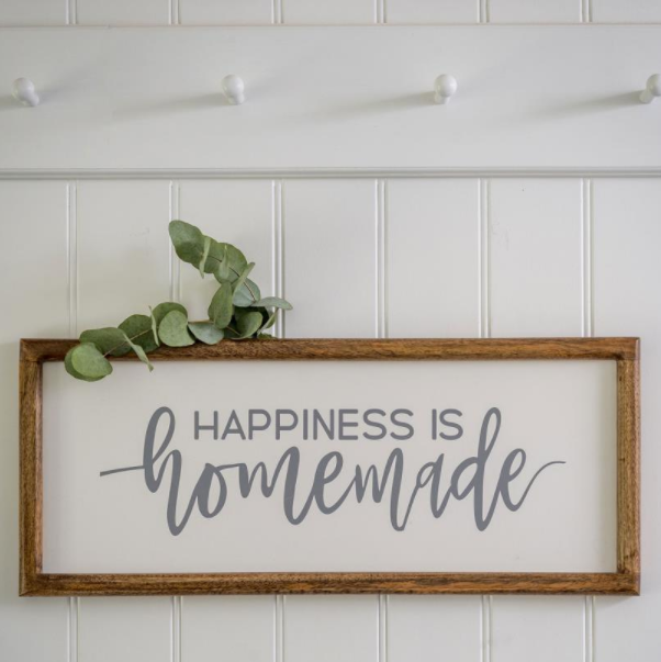 Happiness is Homemade Framed Sign - Castle Home Interiors