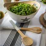 Bamboo Star Salad Bowl & Servers - Castle Home Interiors