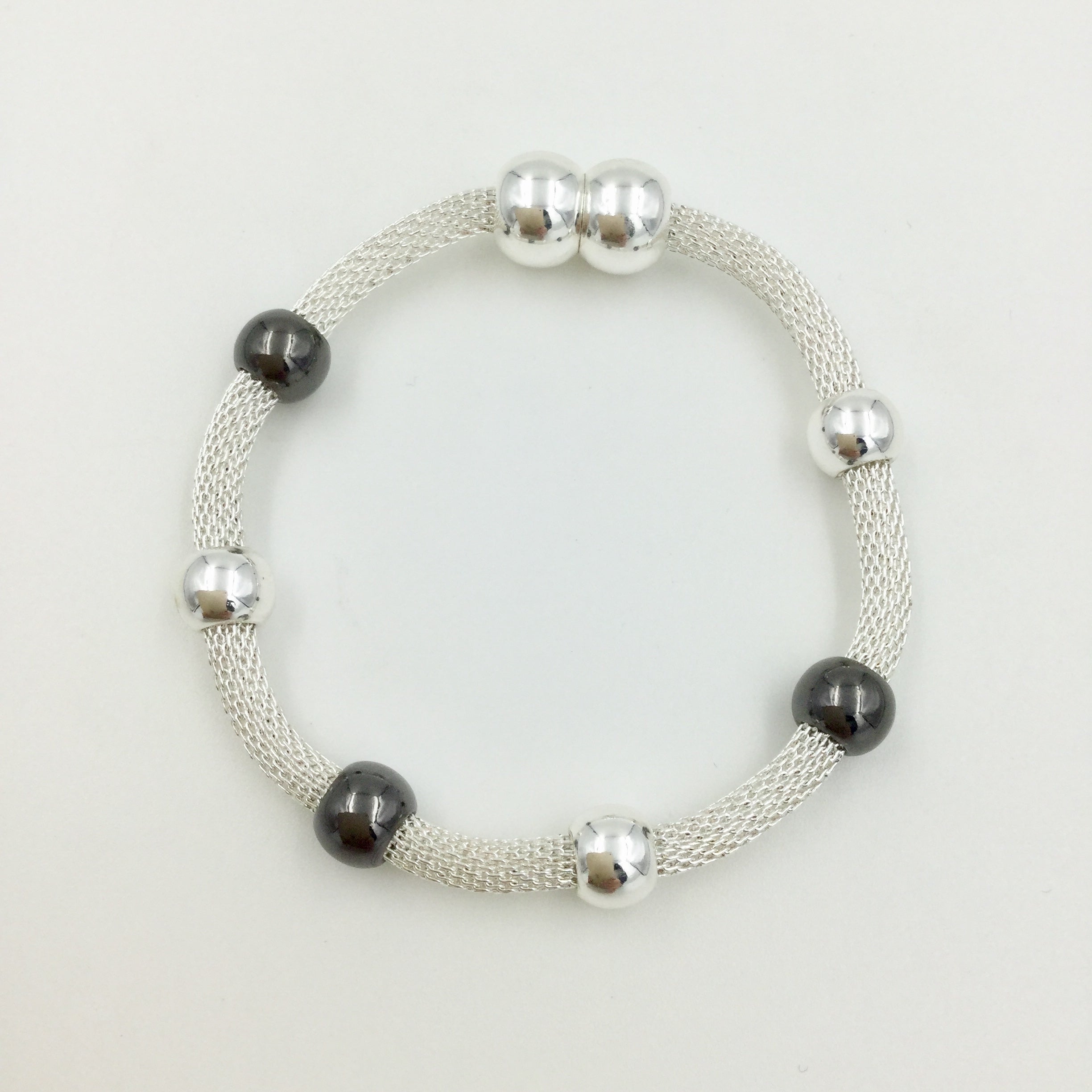 Silver Magnetic Clasp Bracelet