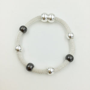 Silver Magnetic Clasp Bracelet