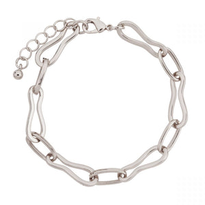 Silver Chain Link Clasp Bracelet - Castle Home Interiors