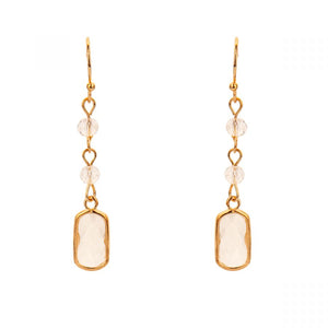 Gold Crystal Delicate Hook Earrings - Castle Home Interiors