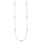 Gold Crystal Delicate Long Necklace - Castle Home Interiors