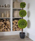 Artificial Potted Triple Ball Topiary Tree