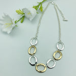 Gold And Silver Short Circle Necklace - Castle Home Interiors