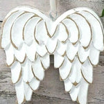 White Carved Hanging Angel Wings - Castle Home Interiors