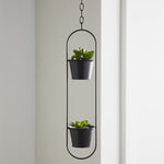 Duo Black Hanging Plant Holder - Castle Home Interiors