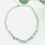 Silver Short Chain Link Necklace - Castle Home Interiors