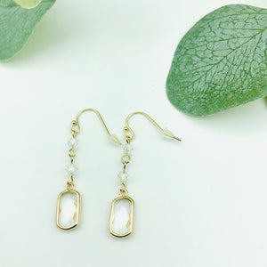 Gold Crystal Delicate Hook Earrings - Castle Home Interiors