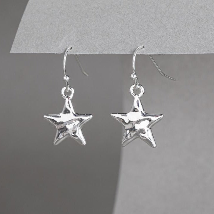 Silver Star Earrings - Castle Home Interiors