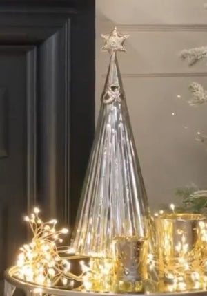 Star Topped Glass Tree