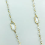 Gold Crystal Delicate Long Necklace - Castle Home Interiors