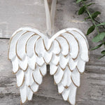 White Carved Hanging Angel Wings - Castle Home Interiors