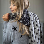 Dark Grey Star Scarf