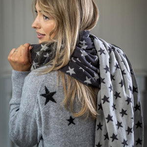 Dark Grey Star Scarf