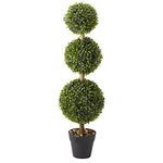 Artificial Potted Triple Ball Topiary Tree