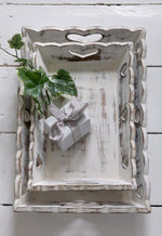 Scallop Wooden Heart Trays - Castle Home Interiors