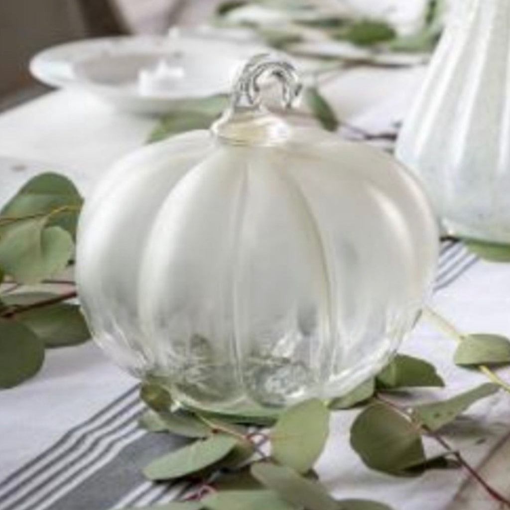 Frosted Glass Pumpkins