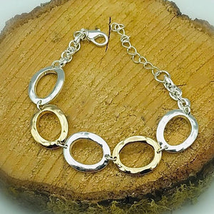 Gold And Silver Circle Bracelet - Castle Home Interiors