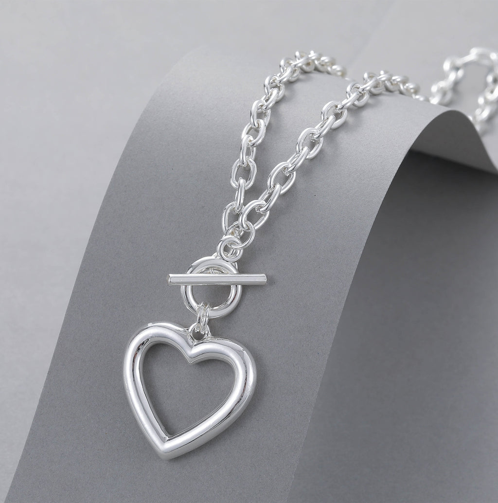 Heart T-Bar Necklace